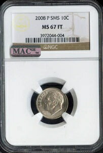 2008 P ���[�Y�x���g �_�C�� NGC MS 68 SMS MAC �i��??