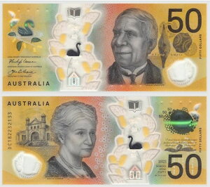 2018年オーストラリア50ドルポリマー紙幣 P-65a UNC