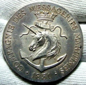 COMPAGNIE DES MESSAGERIES MARITIMES 1851 �V���o�[ ���A ���_�� by BARRE