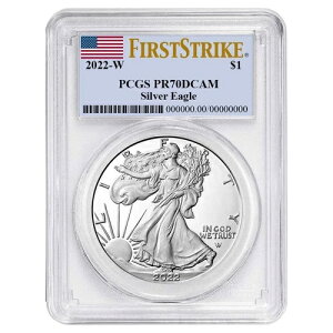 2022-W �v���[�t �A�����J�� �V���o�[ �C�[�O�� PCGS PR70 DCAM FS �t���b�O���x��