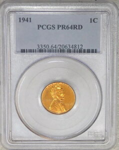 1941�N �����J�[�� �E�B�[�g �Z���g PCGS PR64RD �u���C�g���b�h �~���[�v���[�t #U28