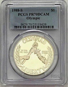1988�N�I�����s�b�N �V���o�[�_���[ PCGS PR70??�����ȕi��??