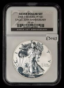2006-P 1�I���X �V���o�[�C�[�O�� ���o�[�X�v���[�t - 20���N�L�O - NGC Rev PF 69 - E3063