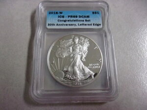 2016 W �v���[�t �V���o�[ �C�[�O�� ICG PR69 �j��Z�b�g 30���N ���^�[�h�G�b�W