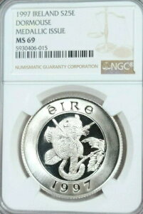 1997�N �A�C�������h �V���o�[ 25���[�� �h�[�}�E�X ���_�� ���s NGC MS 69 ���A �g�b�v�|�b�v