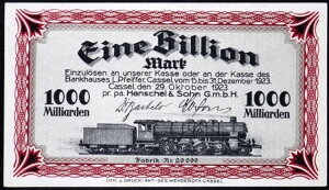 CASSEL / JbZ 1923 XX-RARE uwVF][v 1 gI}[N gC mbgQg