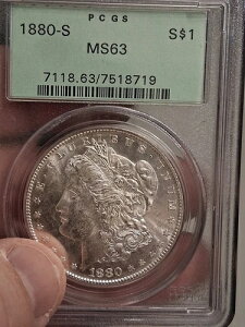 1880-S �����K����� PCGS OGH MS63 ����3.1 �v���[�t�̂悤��
