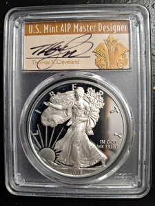 2018-W プルーフ シルバー イーグル PCGS PR70 DCAM FDI トーマス・クリーブランド サイン入り アールデコ