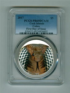 �N�b�N�� 2017�N 5�h�� �}�O�j�t�B�Z���g�E���C�t �R�u�� �J���[���C�Y�h 1�I���X .999 �V���o�[ PCGS PR-69DC