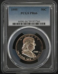 PR66 1955 PCGS �t�����N���� �V���o�[ �n�[�t�_���[ �v���[�t �J���I�� �i�`�������g�[�� �R�C��