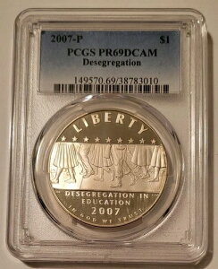 2007�N P �l�퍷�ʓP�p�L�O �V���o�[�h�� �v���[�t PR69 DCAM PCGS