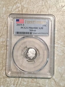 2019S 10�Z���g�V���o�[ �t�@�[�X�g�X�g���C�N FDR �_�C���v���[�t PCGS PR69DCAM ��������