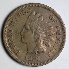 1881年インディアンヘッドセントペニーUNC *未流通* MS E117 SCN