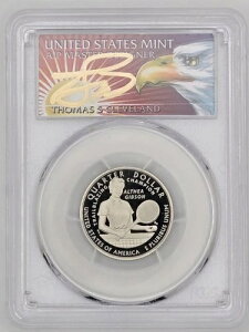 2025 S 25C アルシア・ギブソン PCGS PR70 DCAM FS トーマス・クリーブランド・イーグル サインラベル