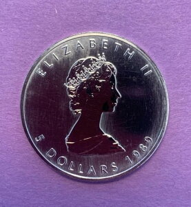 1989 �J�i�_ $5 CAD ���[�v�� ���[�t 1 �I���X �V���o�[ �R�C�� �����O �N�C�[�� �G���U�x�X 2 �� ?��?? ����