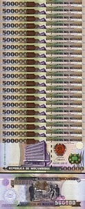 Ur[N 500000 500,000 Meticais 2003 2004AaUnc/UncA20  LOTAP-142