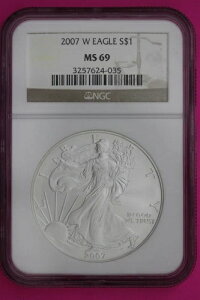 2007 W MS 69 �V���o�[�C�[�O���R�C�� 1�I���X .999 NGC�O���[�h�F�� �{���X���u 496
