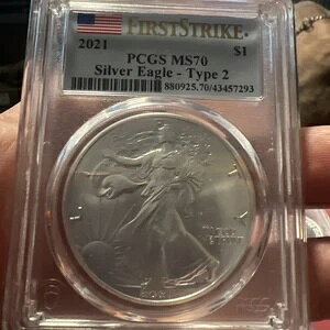 2021N 1h ^Cv2 AJ Vo[ C[O PCGS MS70 FDOI x 