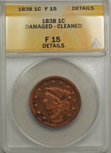 1838N [WZg 1Zgd ANACS F-15 ڍ ̗N