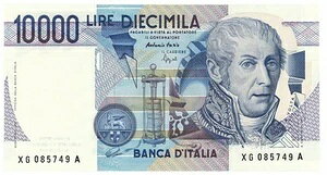 10000  B. D'ITALIA ALESSANDRO VOLTA SERIE SOSTITUTIVA XG 23/06/1998 FDS