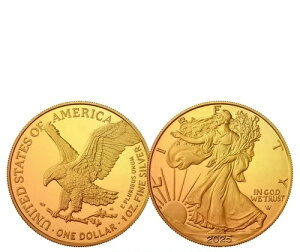 24K�S�[���h���b�L 1�I���X .999 ���� �A�����J���C�[�O�� US�R�C�� �^�C�v2025