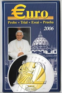 バチカン市国 2006 ユーロセット 標本 トライアル エッセイ プローブ UNC COA付き B2