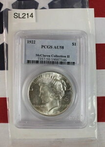 1922Ns[XVo[h PCGS AU58 }N[RNV (SL214)