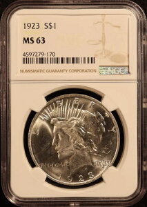 1923-P s[X Vo[ _[ - NGC MS63 - PQ uXg zCg & f炵]!