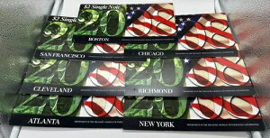 7 地区 BEP 未流通 2003A 2 ドル紙幣(OGP 付き) - すべて「2008」シリアル番号付き