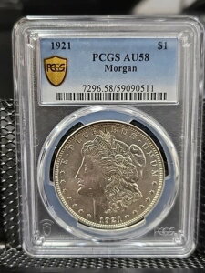 1921N 1h K PCGS AU 58