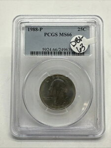 1988�N P ���V���g�� �N�H�[�^�[ MS 66 PCGS �N���b�h 25�Z���g �g�[�� DB1-63