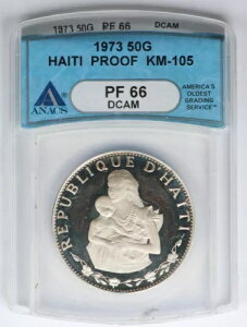 1973�N �v���[�t �n�C�` �V���o�[ 50 �O�[���h ANACS PF66 DCAM �f�B�[�v�J���I 50G