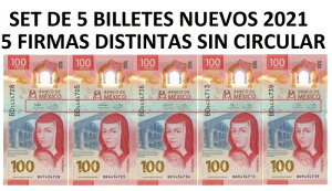 SET DE 5 �r���b�g 100 �y�\ ���L�V�R 5 FIRMAS DISTINTAS 2021 SIN Circular