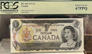 1973�N�J�i�_�h������ PCGS Gem 67 PPQ �^�t�u���b�N ALM �X�[�p�[�u�W�F������