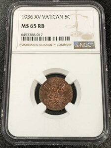 1936 XV MS65 RB o`J 5 ZeV~ NGC KM 1 sEX 11 