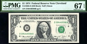 1974N N[uhAMs 1h ? 1908-D ? PMG 67 EPQ ? DBubN POP 4/2