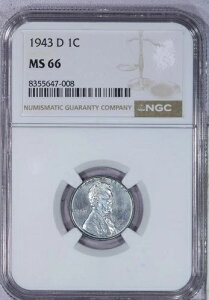 1943-D J[EZg 1Zg NGC MS66