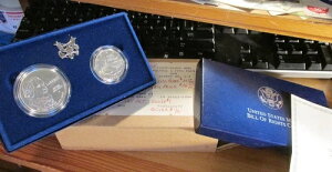 1993年 W&D 権利章典記念 2枚組 銀貨 未流通ボックスセットとCOA