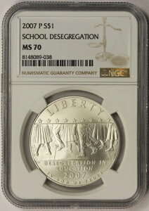 2007-P �w�Z�l�퍷�ʓP�p�L�O ������ 1�h�� MS 70 NGC