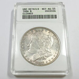 1886�N P ANACS �\�[�v�{�b�N�X UNC AU55 �ڍ� - �����K���E�_���[ 1�h�� �č��R�C�� #55362A
