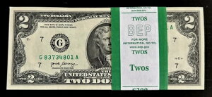 アメリカ アメリカ合衆国 2ドル P-545 2017A x 10個ロットバンドル *G* シカゴ UNC ノート
