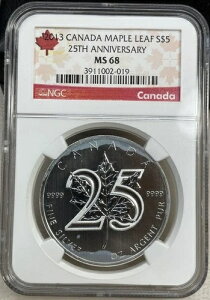 2013�N �J�i�_ ���[�v�����[�t S$5 25���N�L�O NGC MS 68 �V���o�[�R�C��