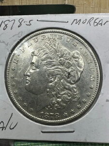 AU/BU 1878-S モルガン銀貨 - 魅力的な未加工コイン