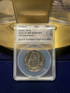 2019 D 50C �A�|��11�� 50���N�L�O�n�[�t�h�� ANACS MS70 ���s����