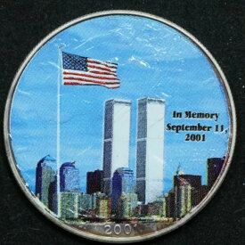 2001年アメリカンシルバーイーグル1ドル地金コイン .999 純度 9/11 ツインタワー