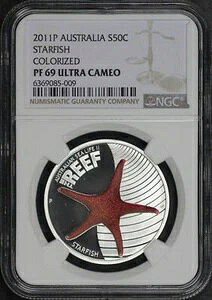 2011-P I[XgA 50Zg Vo[ X^[tBbV J[CY 1/2IX NGC PF-69 EgJI