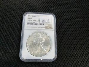 ? 2016�N �A�����J�� �V���o�[ �C�[�O�� PCGS MS69 �Ӓ� 30���N�L�O