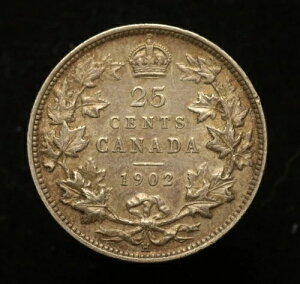 カナダ 1902 H 25 セント - シルバー - エドワード 7 世 - aXF WOW 魅力的な色調!
