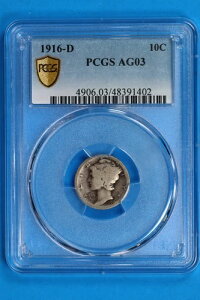 1916-D 10Zg Vo[ oeB }[L[ _C PCGS AG3 L[f[g xǍD C-002