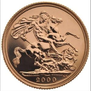 2000年エリザベス2世女王のフルソブリン金貨